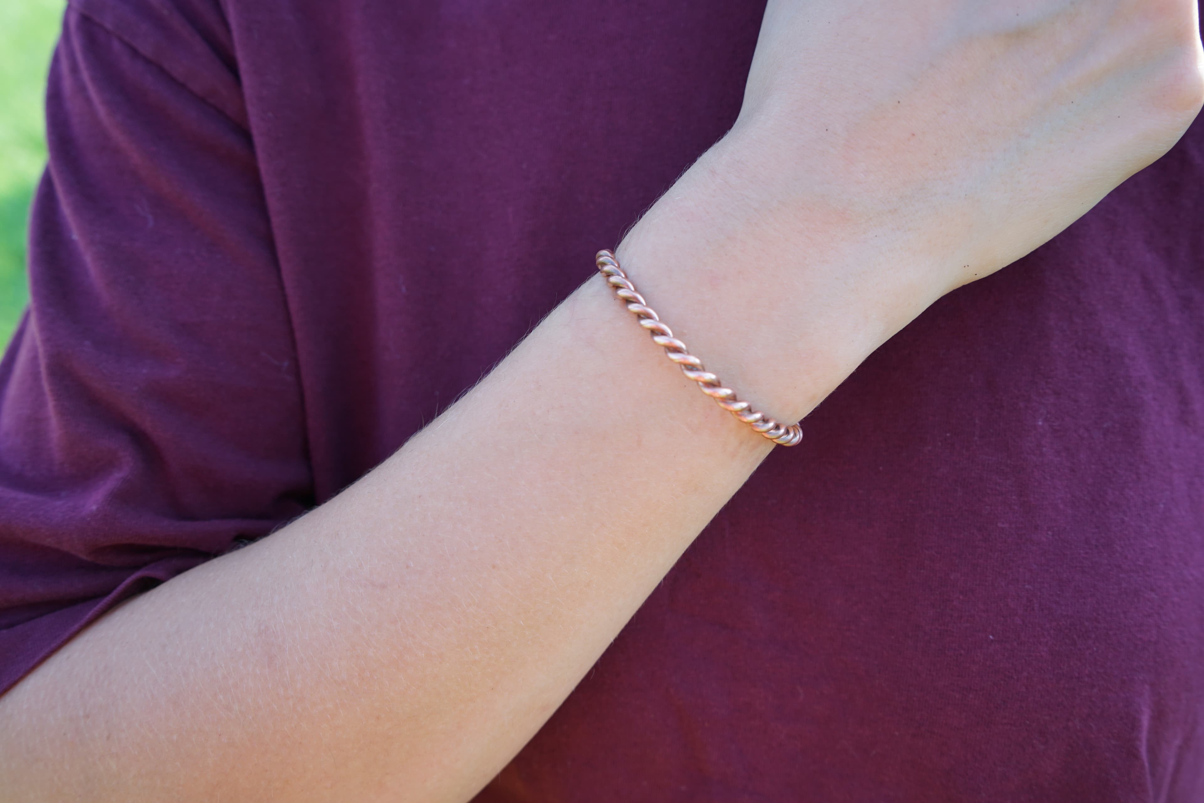 Sacred Cubit Copper Tensor Ring Bracelet