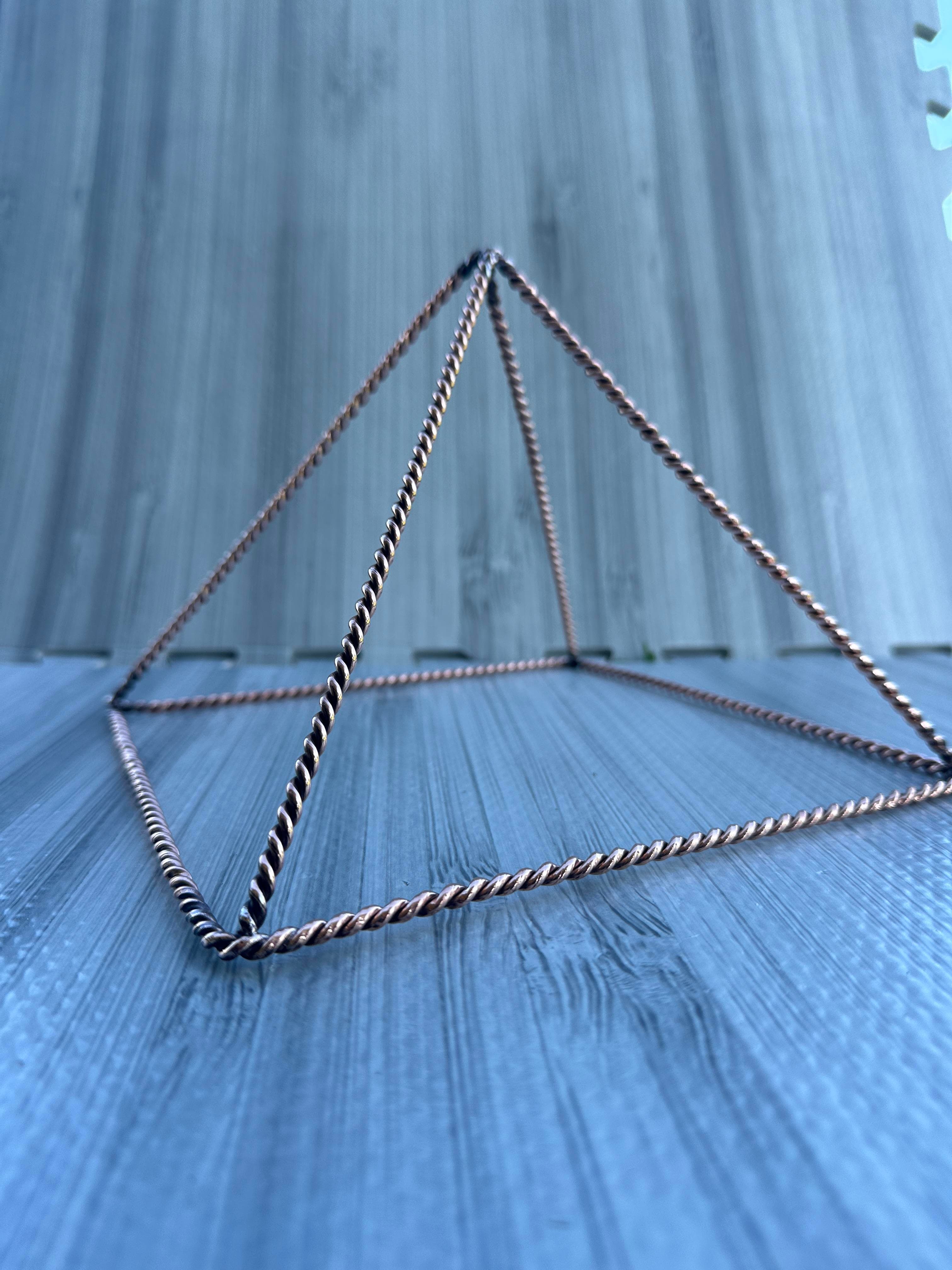 177Hz Copper Tensor Ring Pyramid — Large